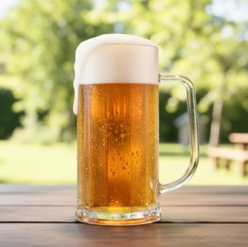 BARCRAFTERS Isarseidl Bierglas 0,5 l | Facetten | 2 Stück Kunststoff | Trinkglas Bierkrug | Halbe | Bierglas