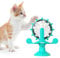 OwnLifeYF Haustierzubehör Windmühle Katzen Hunde Spielzeug Katzenzubehör Lustige Katze Leckage Ball Automatischer Futterautomat Katzenspielzeug Interaktiv Blau