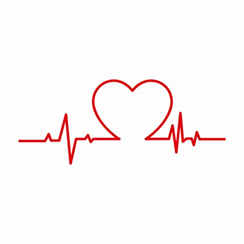 Heartbeat Pulse Heart Rhythm Funny Car Laptop Decal Self-Adhesive Vinyl Sticker