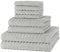 Merana Oslo Handtuch Set | schnelltrocknend, weich & fusselfrei | Frottier Luxus Qualität | 100% Baumwolle Frottee | Oeko-TEX | 590 GSM | Hellgrau (8er Sparset | 4 Gästetuch, 2 Handtuch, 2 Duschtuch)
