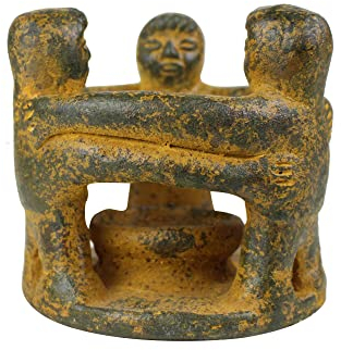 mitienda mit Liebe gemacht Freundschaftskreis 3 Freunde, Teelichthalter, Dekoration, Freundeskreis aus Ton, Geschenk