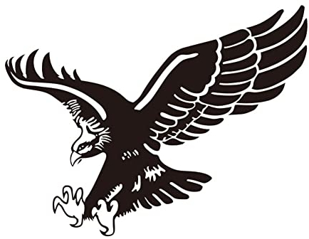 2 Stück Adler Motorhauben Aufkleber, MoreChioce 35cm x 30cm 3D Tiergrafik Aufkleber Adler Reflektierende Aufkleber Persönlichkeit Simulation Auto Seitentür Dekorative Aufkleber Emblem Sticker,Schwarz