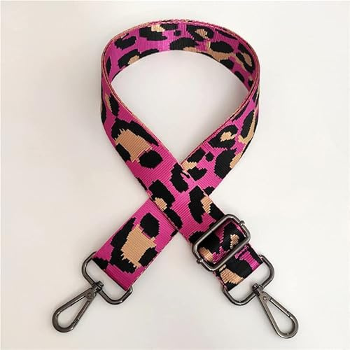 PTNKUIIY Verstellbarer Schulterriemen für Taschen, 80-130cm Taschengurt mit Karabiner 3,8cm Breit Schultergurt Taschenhenkel Tragegurt Umhängegurt für Handtaschen für Damen, DIY Zubehör,Rose