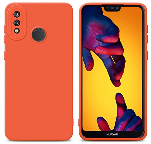 Cadorabo Hülle kompatibel mit Huawei P20 LITE 2018 NOVA 3E Schutzhülle TPU Silikon Case Liquid Design mit Kameraschutz Slim Kratzfest Gummi Case Hülle für Huawei P20 LITE 2018 NOVA 3E in Orange