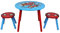 Marvel Spider-Man Tisch- und Hocker-Set für 2 Personen, hält bis zu 30 kg pro Hocker, perfekt zum Spielen und für Aktivitäten, klein, mehrfarbig