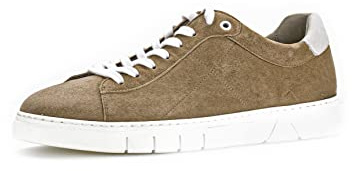 Pius Gabor Herren Sneaker Low,Halbschuhe,zertifiziertes Leder,Wechselfußbett,Strassenschuhe,Sportschuhe,Turnschuhe,Taupe/White,41 EU / 7.5 UK