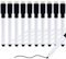 Autoau Whiteboard Stifte, 10 Stück Folienstift Abwischbar Whiteboard Marker Stifte Fineliner Schwarz Dry Erase Marker mit Schwamm für Büro Schule und Zuhause(Non Magnetic)