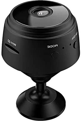 TIANNAIT 1 Mini Camera Wireless Smart WiFi Camera with 1 Base and 1 Data Cable for Remote Network Monitor A9 for Kids and Elderly People (Black)