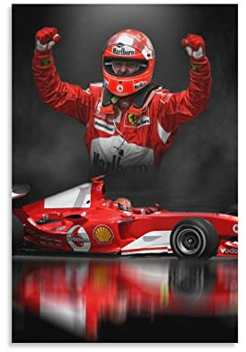 JIANJIE Michael Schumacher Racing Superstar Sports Poster Sammlung Raumästhetik (1) Druck Foto Kunst Malerei Leinwand Poster