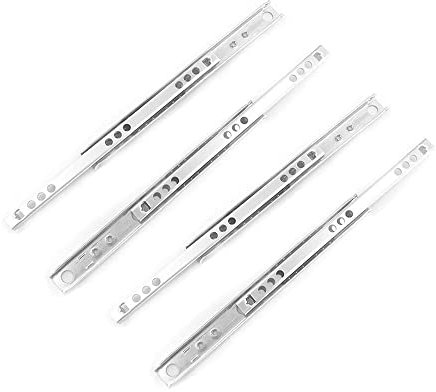 Boxonly 2 Paar Schubladenschienen aus Metall, für Ersatzschubladen, 17 mm breit x 310 mm