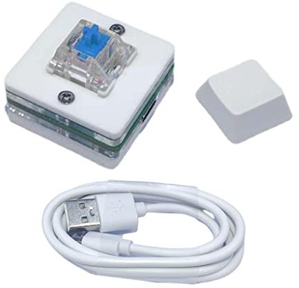 Leeadwaey Clavier USB Mini 1 touche programmation RVB rétro-éclairage pour bureau Bleu