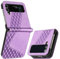 YIRRANZD Funda para Samsung Galaxy Z Flip 4, Funda Movil Carcasa PU Cuero, Carcasa Textura de la Piel es Antideslizante y a Prueba de Golpes Funda para Samsung Z Flip 4 (Morado)