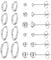 Dochais 10 Paar Ohrringe Ohrstecker Set für Damen Herren Silber Huggie Creolen Ohrringe Kleine Ohrringe 316L Chirurgenstahl Hypoallergen Piercing schmuck geschenk Mädchen frauen (Silbrig)