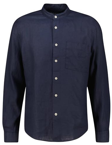 Marc O'Polo Herren Leinenhemd Regular Fit Langarm blue (82) L