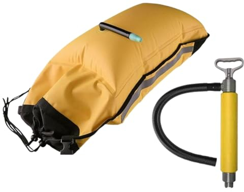 Baoblaze Paddel-Schwimmtasche, Bilgenpumpe für Kajaks, Tasche, Kajak-Handpumpe für Gummiboote, Kajaks, Bootszubehör, Gelb