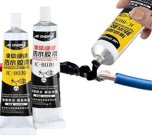 Liquid Electrical Tape,Liquid Insulation Electrical Tape Waterproof Fast Fixed Dry Sealing Glue,Insulating Electrical Tape Glue,Repair Rubber Electrical Wire Cable Coat Fix Line Glue Construction