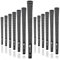 Karma Velour Golf Grip Set for Regripping Golf Clubs, 13 Black/White Standard Size Velvet Style Rubber Replacement Golf Grips for Men