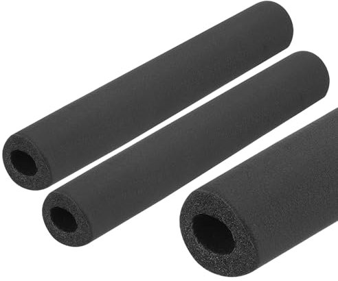 QUARKZMAN 2 x 0.25m Rohrisolierung Schaumstoff, Durchmesser 19mm Isolierstärke 13mm Heizungsrohr Verkleidung für Fitnessgeräte, Rohre, Handhaben (Schwarz)