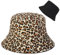 Leopardenmuster Fischerhut, Reversibel Fischerhüte, Anglerhut, Sommer Sonnenhut, für Damen und Herren, Urlaub, Wandern, Camping, Einkaufen
