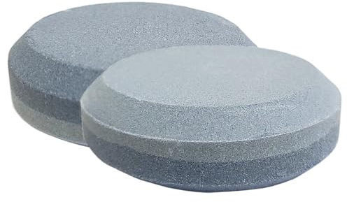 Pair of Sharpening Stone Whetstone Hatchet Sharpener Puck Dual Grit 120# /180# Round Tool Set