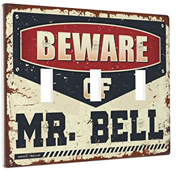 Decorative Light Switch Plates Beware Of Mr. Bell Switch Wallplate Cover Art Plates Switch Cover Multi Gang Switch Plates