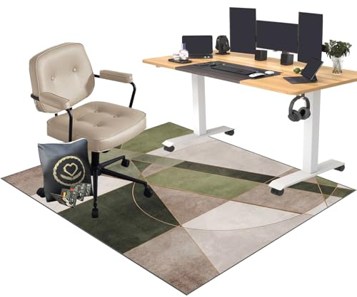EYKWKB Unterlage Schreibtischstuhl | Gaming Teppich | Bodenschutzmatte für Teppichboden 80 x 160 cm | Gaming Bürostuhl Stuhlmatten | Schreibtischstuhl Bürostuhl Unterlage | Stuhlmatte für Harte böden
