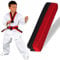 XPEX 260cm Judo gürtel Judo Karate Gürtel Belt Kampfkunst Karate Judo Baumwolle Taekwondo Belts Professioneller Karate Aikido Belt für Kinder Erwachsene Kampfsportgürtel (Rot+Schwarz)