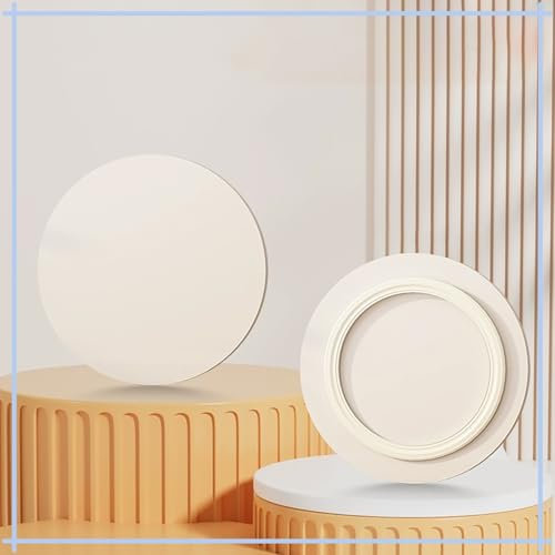 Grande Piatto Girevole In Legno per Tavolo 60 cm 80 cm 90 cm - Piatto Di Servizio Centrotavola Rotante, Facile Da Usare per Condividere I Cibi(White,60cm/24in)