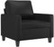 SXJEQOC Jugendsofa Sessel Wohnzimmer Küchensofa Moderne - Sessel Schwarz 60 cm Kunstleder für Küche Schlafzimmer Esszimmer Balkon