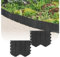 GARDENIX Einfach Zu Installierende Rasenkante Schwarz Kunststoff 20.6m - Beeteinfassung Ohne Graben - Beetumrandung Kunststoff Aus Recyceltem Material - Flexibel & Langlebig, Hergestellt in der EU