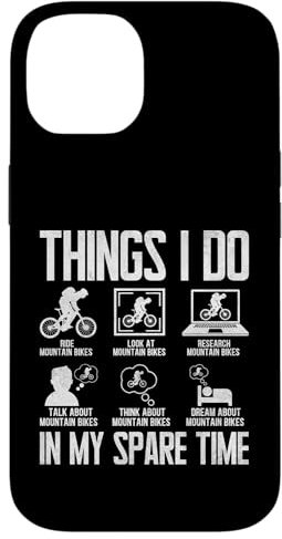 Mountain Bike Things I Do Spare Time Funny MTB Case for iPhone 14