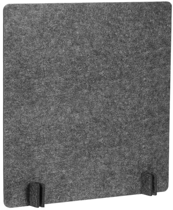 PATIKIL Séparateurs de Bureau 60 x 60 cm pour Bureau Gris foncé Style B | 1 Pack, Panneau de confidentialité autoportant, Panneau acoustique réducteur de bruit avec 4 pieds de support