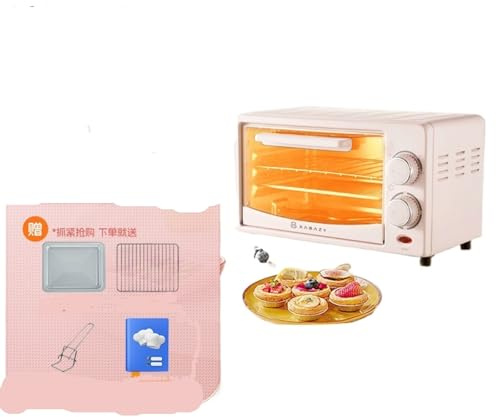 12L Mini Air Fryer Toaster Oven, Multifunction Countertop Convection Oven, for Baking, Roasting, Heating, Compact Pink Small Oven for Kitchen