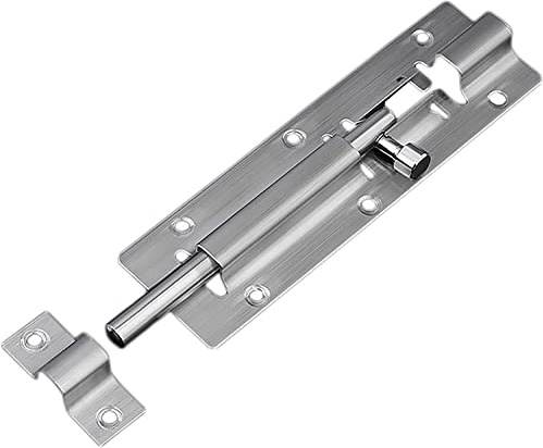 Zylinderschiebetürriegel aus massivem Guss-Edelstahl-Riegelschloss for Türen, Badezimmer und Fenster(5 inches)