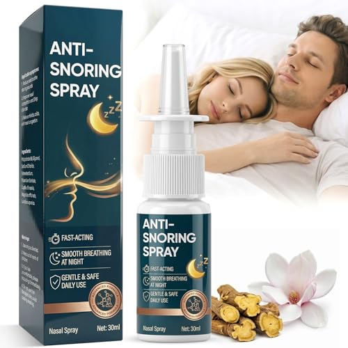 Anti Schnarch Nasenspray gegen Schnarchen, Schnarchelösung für angenehmen Schlaf, mit natürlichen Inhaltsstoffen für beruhigende Wirkung, 30 ml