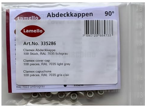Lamello Clamex Abdeckkappe, RAL 7035 lichtgrau 100 Stk