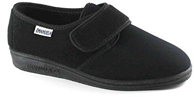 EMANUELA - Pantofola Nera con Strappo