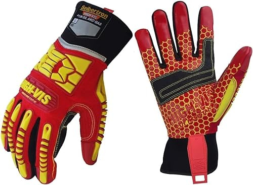 Seibertron HIGH-VIS HRC5 Rigger Silikon Grip Cut 5 Impact Viz Heavy Duty Handschuhe Abrieb Öl & Gas Bohren Sicherheit Schlagschutz Handschuhe L