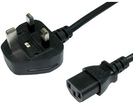 Xclio 5m Mains Kettle Lead UK Plug to C13 Power Cable/Cord - Black