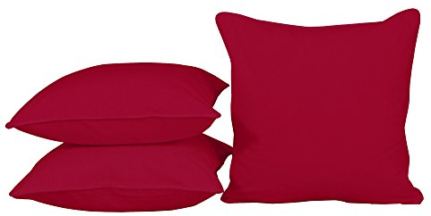 habeig Sitzkissen Kissen Outdoor Wetterfest 50x50 cm Zierkissen Gartenstuhl Auflagen (Bordeaux #482)