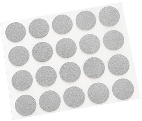 Adsamm® / 20 x caches adhésifs pour tête de vis / gris clair / Ø 13 mm / rond / caches autocollants avec fine épaisseur 0,45 mm, d'Adsamm®