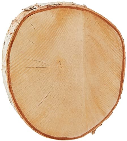 Rayher 55806000 Birkenscheibe, 25-28cm ø, Stärke 2,5cm