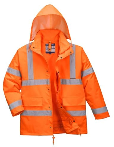 Portwest Mens Hi-Vis Safety 4-in-1 Traffic Workwear Jacket