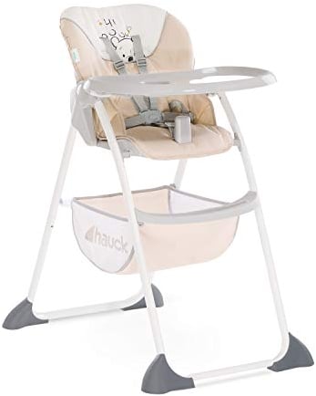 hauck Seggiolone Pappa Sit N Fold - Seggiolone Portatile da 6 Mesi fino a 15kg - Pieghevole, Compatto con Vassoio e Schienale Regolabile - Grande Cesto Portaoggetti - Winnie The Pooh, Beige