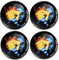 Biomar Labs 4 x 65mm Aufkleber 3D Silikon Joker Spielkarten Poker Für Radkappen Nabenkappen Radnabendeckel Rad-Aufkleber Nabendeckel A 2865