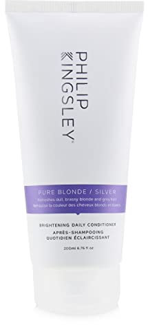 Philip Kingsley | Acondicionador Rubio Puro/Morado Plateado | Acondicionador corrector de color para cabello rubio, plateado, gris, platino, decolorado y cobrizo | 200ml