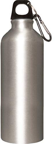 Borraccia Alluminio 500 ml con moschettone in Alluminio. Materiale: Alluminio/plastica Misure Articolo (cm): Ø 6,5x21 cm.per info contattare MF Sport 055-264490 (Alluminio)