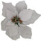 2474U Kunst-Blüte auf Clip Weihnachtsstern weiß 15cm naturgetreue Seidenblüte Kunstblume