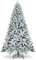 GOPLUS Árbol de Navidad Artificial Nevado 180/225 CM con 1010 Puntas de Rama PVC, Árvore de Natal Tradicional con Nieve Automatica, Decoración Navideña con Soporte de Metal, Fácil de Montar, 225 cm