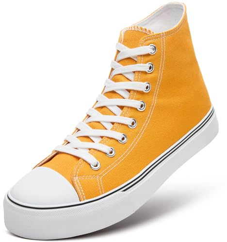 ZGR Men’s High Top Canvas Sneakers Lace Up Classic Casual Walking Shoes